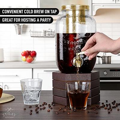 Cold Brew Maker For Iced Coffee And Iced Tea, 41 Oz Cold Coffee Maker Glass  Pitcher, Tea Infuser For Loose Leaf Tea , Large Iced Coffee Maker
