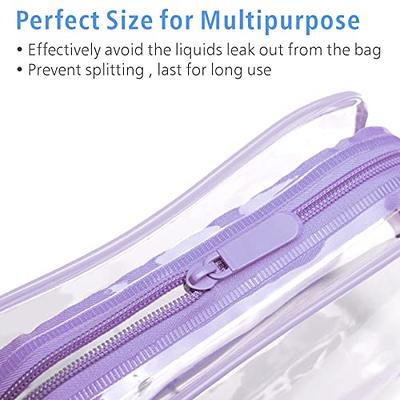 PACKISM Clear Toiletry Bag, 3 Pack TSA Approved Toiletry Bag Quart