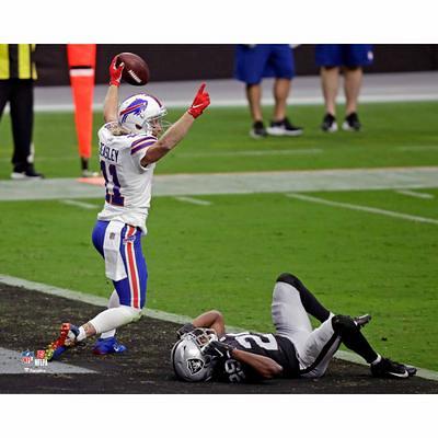 Josh Allen Buffalo Bills Unsigned Royal Jersey Scrambling Photograph