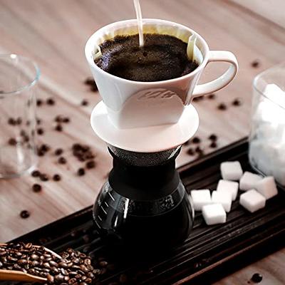 DOWAN Pour Over Coffee Dripper, Non Electric Pour Over Coffee Maker,  Porcelain Slow Brewing Accessories for Home, Cafe, Restaurants, Easy Manual  Brew