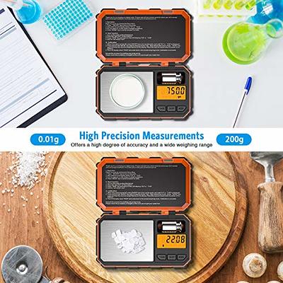 Digital Gram Scale, 200g/0.01g Mini Pocket Scale, High Precision