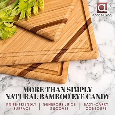 Cutting Boards: Organic Bamboo Cutting Board with Juice Grooves