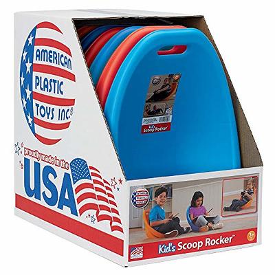 American Plastic Toys Scoop Rocker Kids Childrens Chair BLUE 50 lb