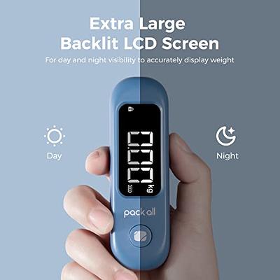 Pack All 110 lbs Luggage Scale Digital Handheld Luggage Scale Travel Weight Scale for Luggage with Backlit LCD Display Battery Included (Blue)