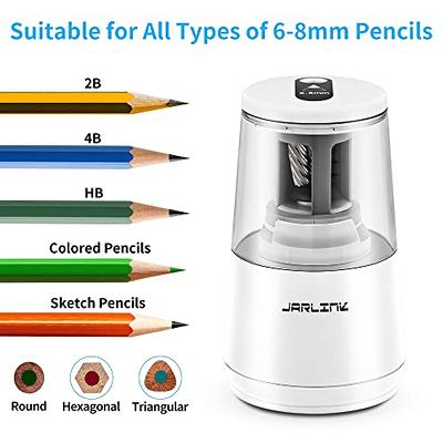 JARLINK Electric Pencil Sharpener, Heavy-Duty Battery Operated Pencil