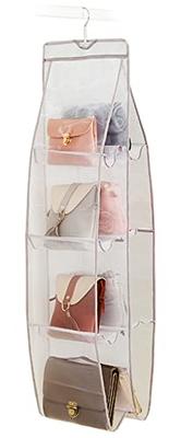 2-Pack Handbag Hanging Organizer with 8 Pockets