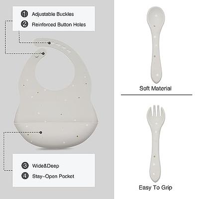 Baby Led Weaning Set With Bibs, Spoons, A Suction Bowl and Suction Pla