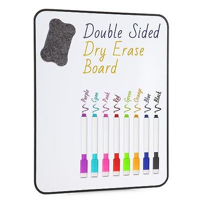 Small White Dry Erase Board Double Sided，Small Dry Erase Board 14x11  Inch，Small Mini White Board with 8 Markers for Students Office Kitchen -  Yahoo Shopping