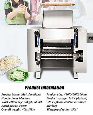 550W Automatic Electric Noodle Making Pasta Maker Dough Dumpling Skin Roller