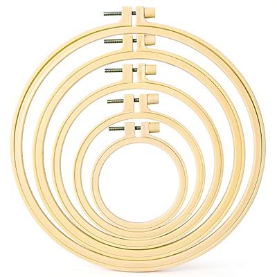 Caydo 5 Pieces 3 inch to 8 inch Embroidery Hoop Set Plastic Circle