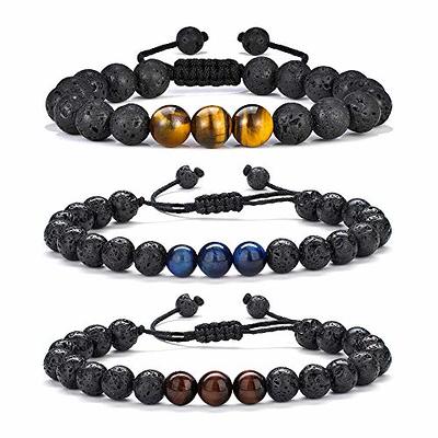 Natural Black Lava Rock Beads-Medium