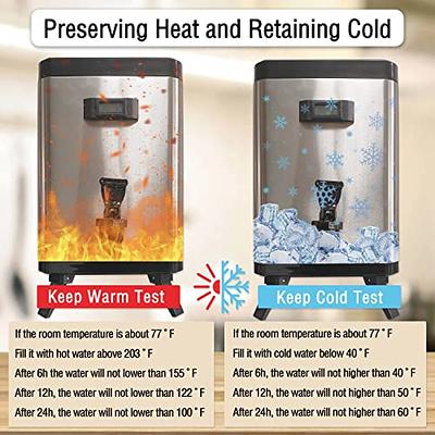 VorChef Hot Beverage Dispenser, 304 Stainless Steel Insulated Beverage  Dispenser Cold and Hot Drink dispenser with Thermometer–2.1-Gallons 8  Liters Water Dispenser with Spigot - Yahoo Shopping