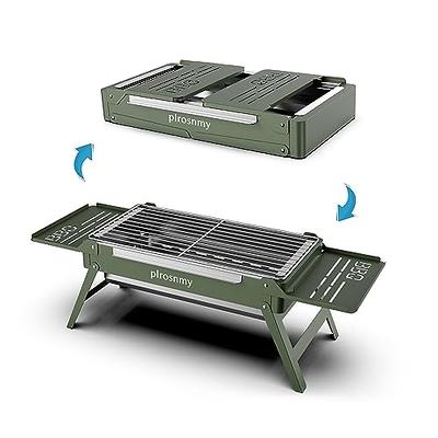 Stainless Steel Small Portable Folding Charcoal BBQ Grill Set