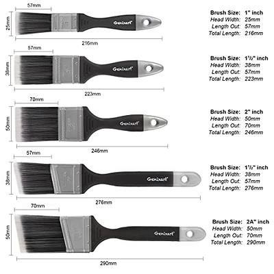 Magimate Wall Paint Brush Angled Cut-in Trim Brushes 2 1/2 Inch Medium Size  for Household Touch ups and Wood Stain Application