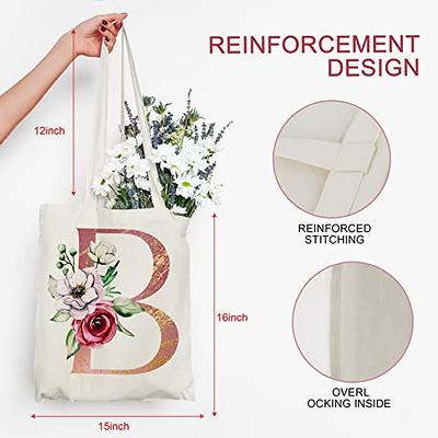 Tote Bag for Bridal Party Personalized with Floral Circle