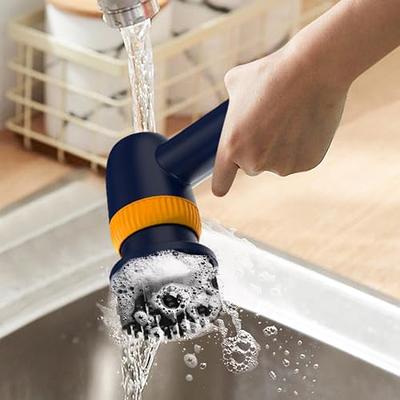 Electric Spin Scrubbers, Electric Cleaning Brush with 3 Brush Heads,  Bathroom Rechargeable Scrub Brush, Shower Scrubbers for Cleaning Window  Kitchen Sink Dish (Dark Blue) - Yahoo Shopping