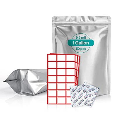 5 Gallon Mylar Bags 9.5 Mil Thick Ziplock Resealable Mylar Bags