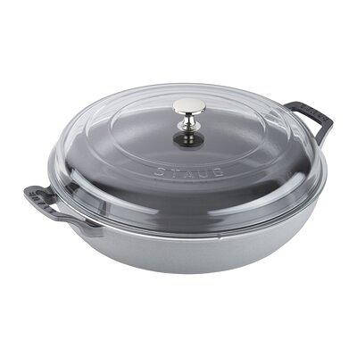 Staub Cast Iron 9 qt. Round Cocotte - Graphite Grey