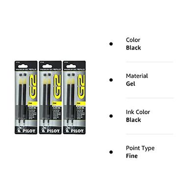 Pilot G2, Dr. Grip Gel/Ltd, ExecuGel G6, Q7 Rollerball Gel Ink Pen Refills,  0.7mm, Fine Point, Black Ink, 3 Packs of 2 - Yahoo Shopping