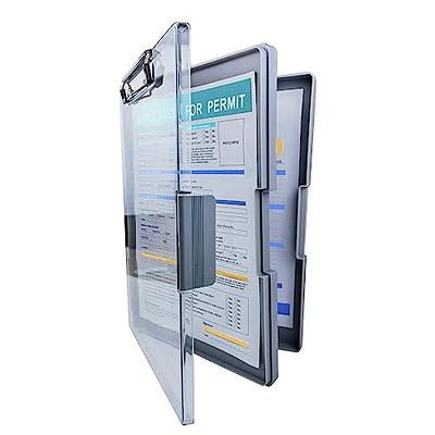 2 Pieces Magnetic Clipboards Blue Magnetic Clipboards with Pen Holder  Letter Size Clipboards 9X 12.5 Inch Standard Clip for Office Refrigerator  Home