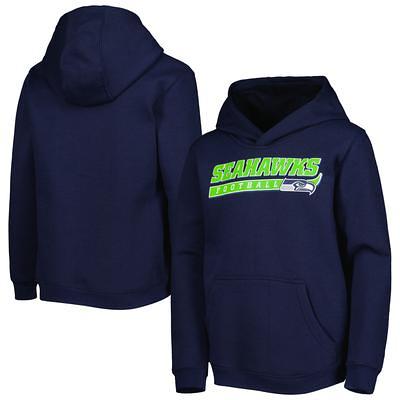 Seattle Seahawks Mitchell & Ness Three Stripe Pullover Hoodie - College Navy