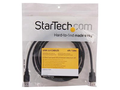 0.5m 1.5ft Black USB 3.0 Micro B Cable - USB 3.0 Cables, Cables