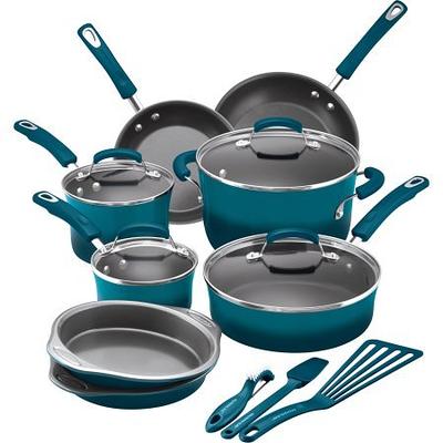 Rachael Ray Cucina Hard Enamel Nonstick Sauce Pot and Steamer Insert Set, 3- Quart, Agave Blue - Sea Salt G - Yahoo Shopping