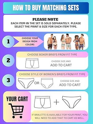 Warriors & Scholars W&S Matching Underwear for Couples - Couples Matching  Undies, Hearts, Bralette, Large - Yahoo Shopping