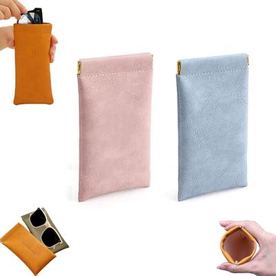  Pouchic - Personalized Snap Closure Leather Organizer Pouch, No  Zipper Self-closing Pocket Cosmetic Bag, Mini Makeup Bag Purse Organizer  Pouches, Pouchic Snap Closure Pouches Travel Purse ( Color : 2P 