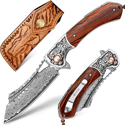 Handmade Leather Knife Sheath for Belt - Folding Knife Holster - Horizontal  EDC Pocket Knife Holder for Men - Case for 5 Inch Knife - Carry Knife Pouch  - Yahoo Shopping