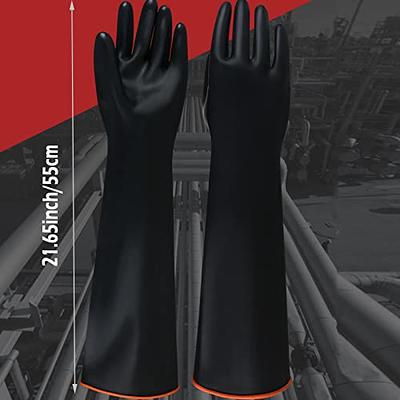 PACIFIC PPE PVC Thermal Insulated Freezer Gloves for Men and Women, 100%  Waterproof, Chemical & Oil Resistant, Large