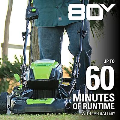 Greenworks 80V 21 Brushless Cordless (Push) Lawn Mower (75+ Compatible Tools), 5.0Ah Battery and Charger Included