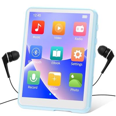 32GB Mp3, Mp4 Player with Bluetooth for Running, Portable Music Player  Built-in Micro SD Card Slot and HD Speaker Support FM Radio Voice Record  Video