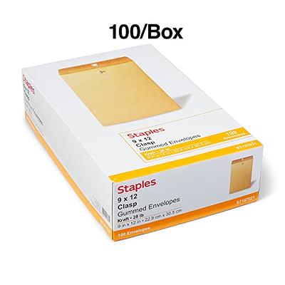 Staples Clasp & Moistenable Glue Catalog Envelopes, 9-Inch L X 12-Inch H,  Brown, 200/Carton (St187021-Ccvs) - Yahoo Shopping