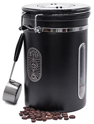 NEX Coffee Canister, Airtight Coffee Storage Container for Coffee Beans or  Grounds, 22 oz Stainless Steel with Date Tracker, CO2 Release Valve and