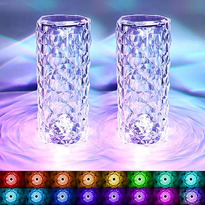 Crystal Table Lamp, Touch Remote Control Modern Nightstand Lamp, 16 Colors  Changing Rose Table Lamp USB Rechargeable Bedside Light for Decorating  Bedroom Living Room Dinner Bar（2 Pack） - Yahoo Shopping