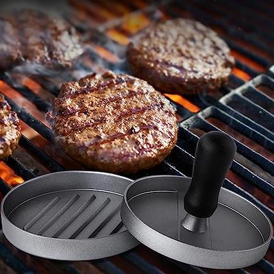 SSTOOHL Smash Burger Press, Stainless Steel Burger Smasher for Flat Top  Griddle Grill, Bacon Press, Non-Stick Hamburger Press Patty Maker, Ground  Beef