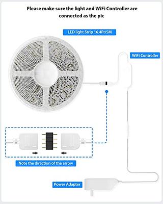 Maxonar LED Strip Lights Works with Alexa (16.4Ft/5M) WiFi Wireless Light  Strips RGB Multicolor Waterproof IP65 Smart Phone Controlled DIY Kit Works  with  Echo Google Home Christmas Decoration - Yahoo Shopping