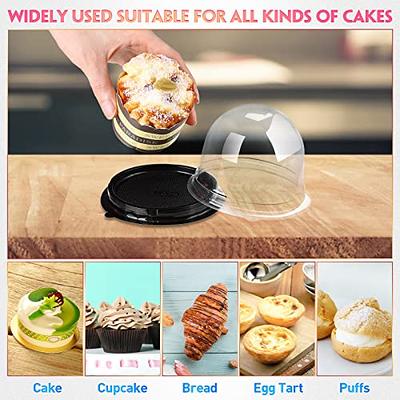 25/50Pcs Individual Cupcake Container Plastic Clear Cupcake Boxes