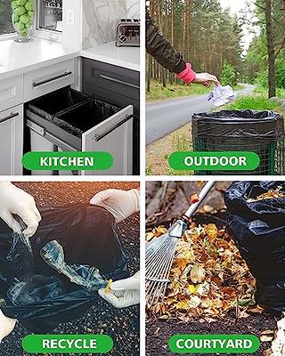 Trash Bags 15 Gallon Tall Kitchen, Drawstring Garbage Bags Recyclable  Strong for