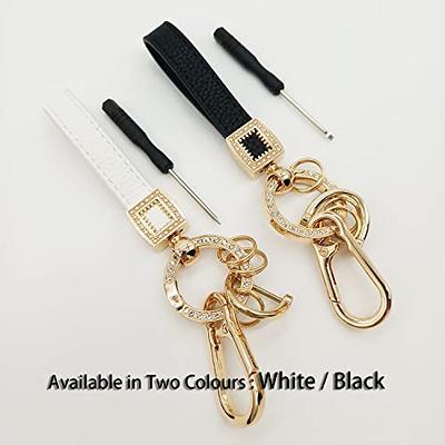 Car Keychain for Women Bling Leather Key Chains Women for Car Keys Fob  Holder Keychain with Keyrings,D-ring,Bling Clip and Carabiner Clip for  Women and Men (Black) - Yahoo Shopping