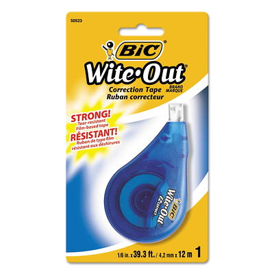 BIC Wite-Out Brand EZ Correct Grip Correction Tape, White, 2-Pack for  School Supplies