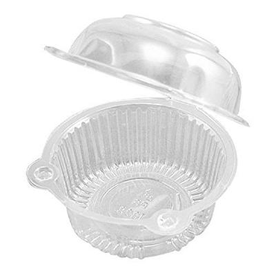 GothaBach 20 Pcs Clear Cupcake Containers with Ribbons, 3.5