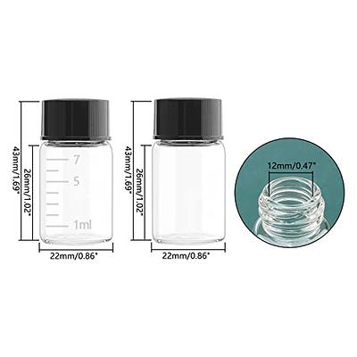 Csfglassbottles 16pcs 25ml Clear Small Glass Vials with White