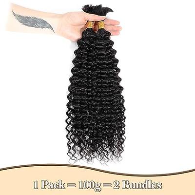 Deep Curly Bulk Human Hair For Braiding No Weft Wavy Human Hair