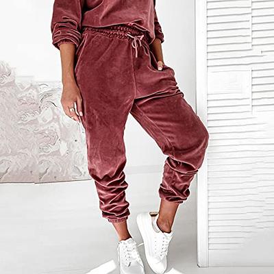 Women Hoodies Tracksuit Comfy Velvet Long Sleeve Sweatshirts and Sweatpants  Set Oversized Jogger Pant 2 Piece Outfits - Yahoo Shopping