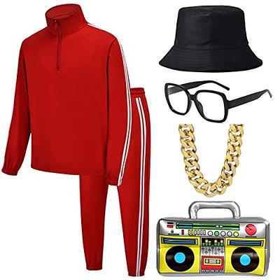  Xtinmee 80s90s Outfit for Women Hip Hop Costume Kit