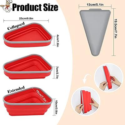 A Silicone Pizza Storage Container With Expandable Pizza Slice Container  And Foldable Pizza Box With 5 Trays, Safe For Fridge, Microwave And  Dishwasher