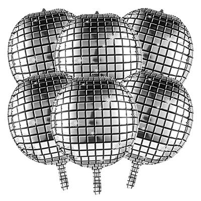 Rocutus 4 Pack Mirror Disco Balls,Silver Hanging Party Disco Ball for Party or DJ Light Effect, Home Decorations, Stage Props, Game Accessories