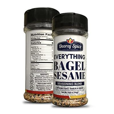 Everything Bagel Seasoning Blend Original XL 10 Ounce Jar. Delicious Blend  of Sea Salt and Spices Dried Minced Garlic & Onion Flakes. Bagel Allspice